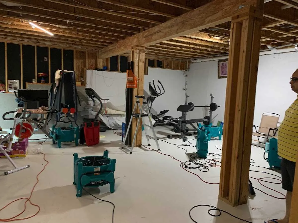 Basement drying equipment setup for Structural Drying in Grants Pass